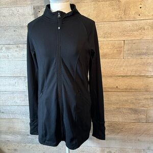 🛍️3/$30 Hyba women’s black‎ zip up athletic jacket in size medium